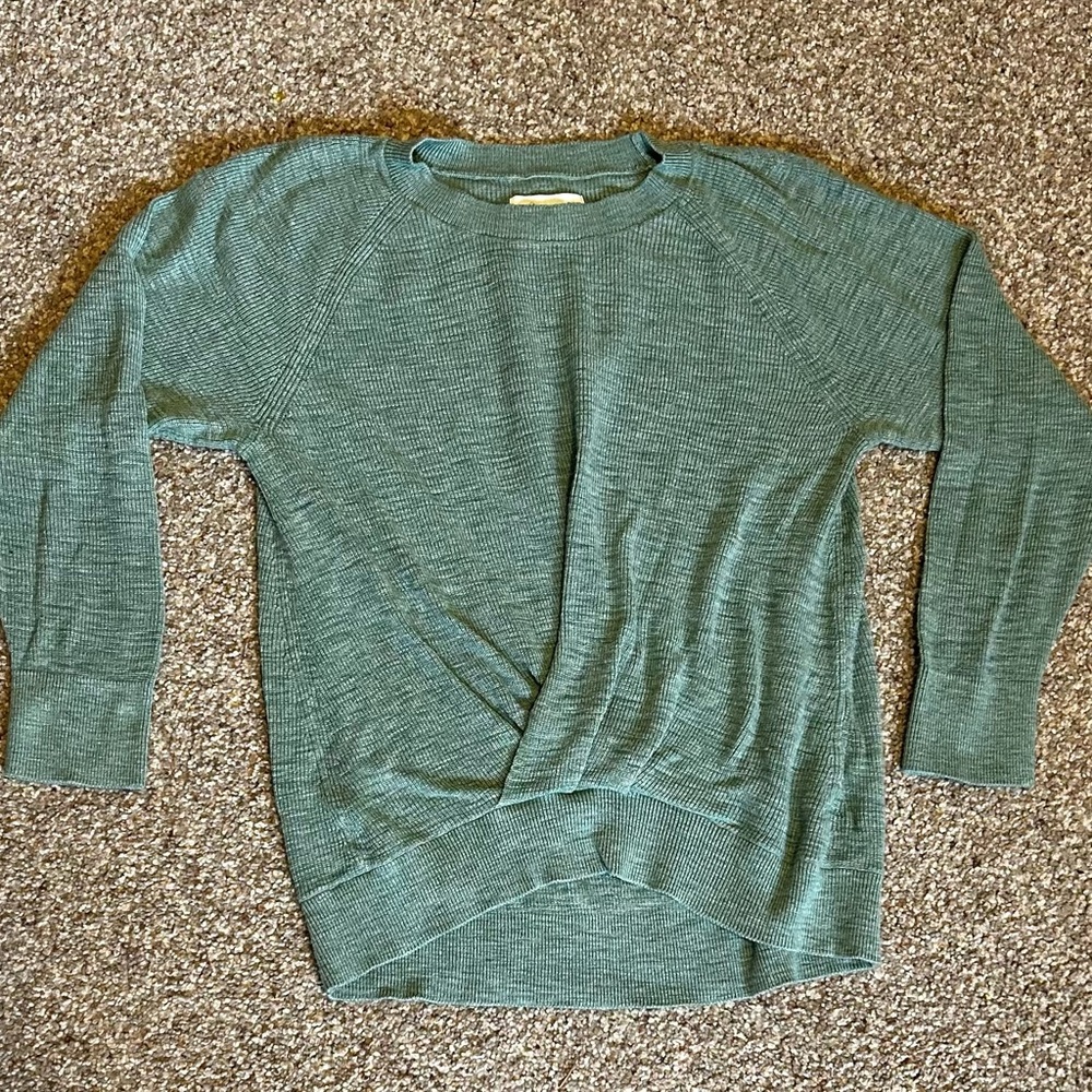 Lou & Grey Green Crew Neck Sweater